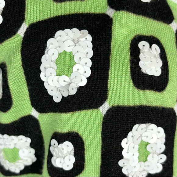 Berek green and white sequin cardigan - Picture 3 of 8
